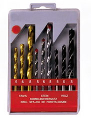 9pcs Combination Drill Set